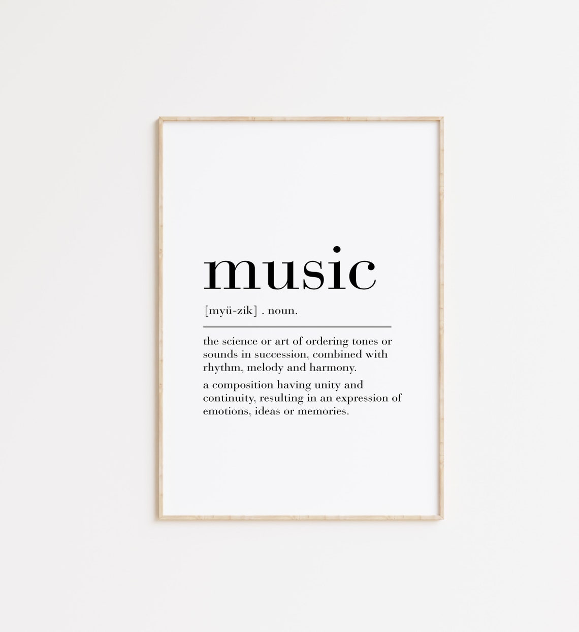 Music Definition Print Definition Poster Music Wall Art Music Print Music Poster Music Quote Music Gift Funny Wall Print Music Art