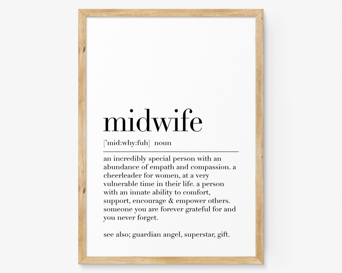 Midwife Dictionary Definition Guardian Angel Thank You Poster