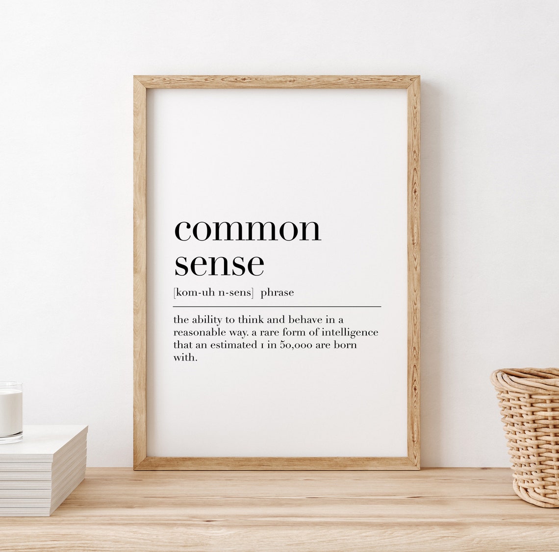 Common Sense Funny Dictionary Definition Witty Office Wisdom Poster - Image 2