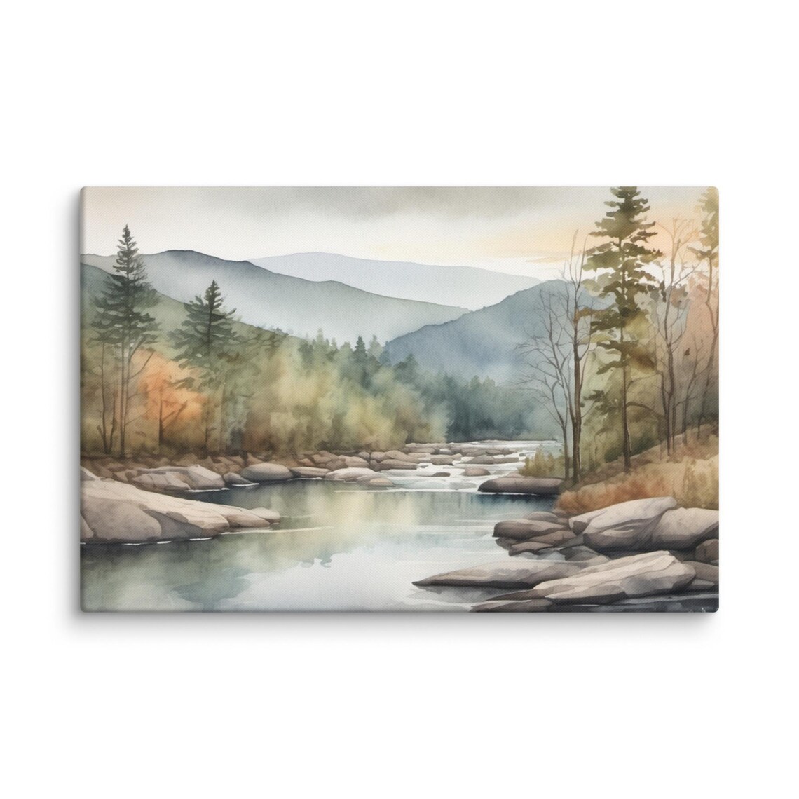 Great Smoky Mountains Watercolor Art Print, North Carolina