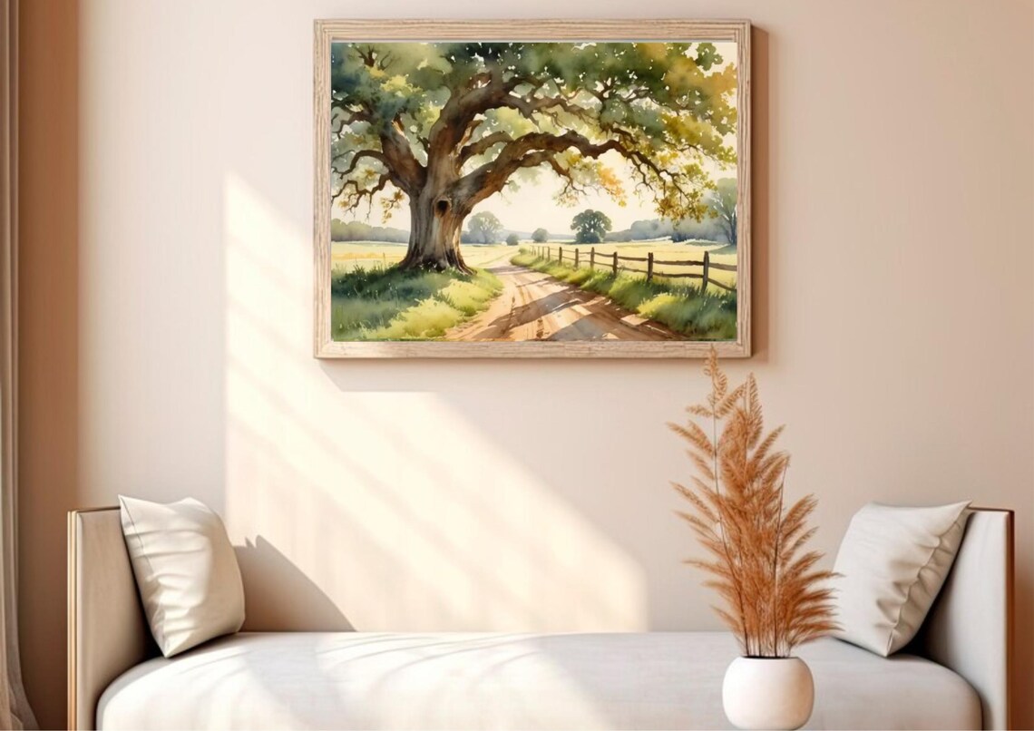 Oak Alley Plantation Watercolor Art Print, Louisiana - Image 5
