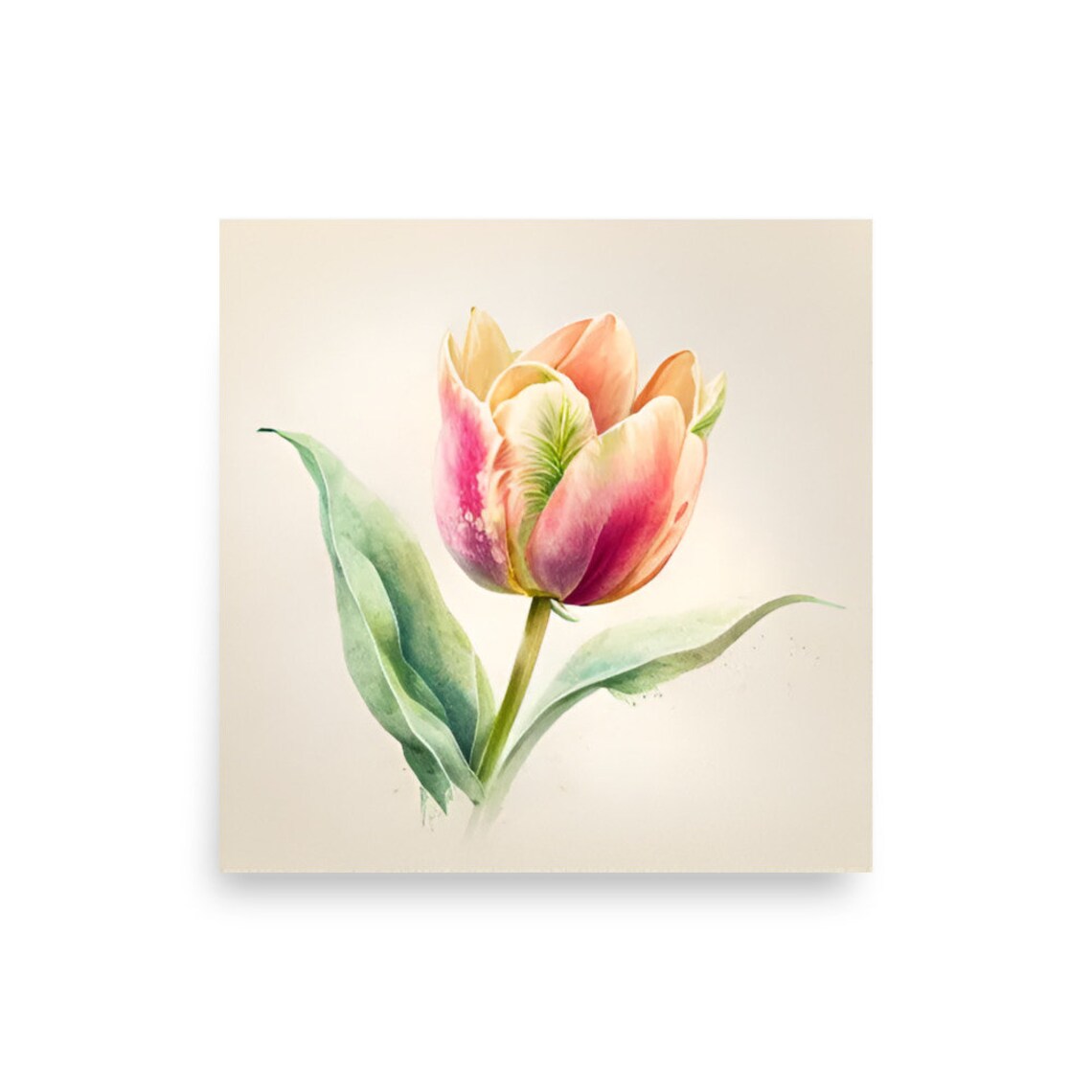 Tulip Watercolor Art Print, Minimalist Floral - Image 2