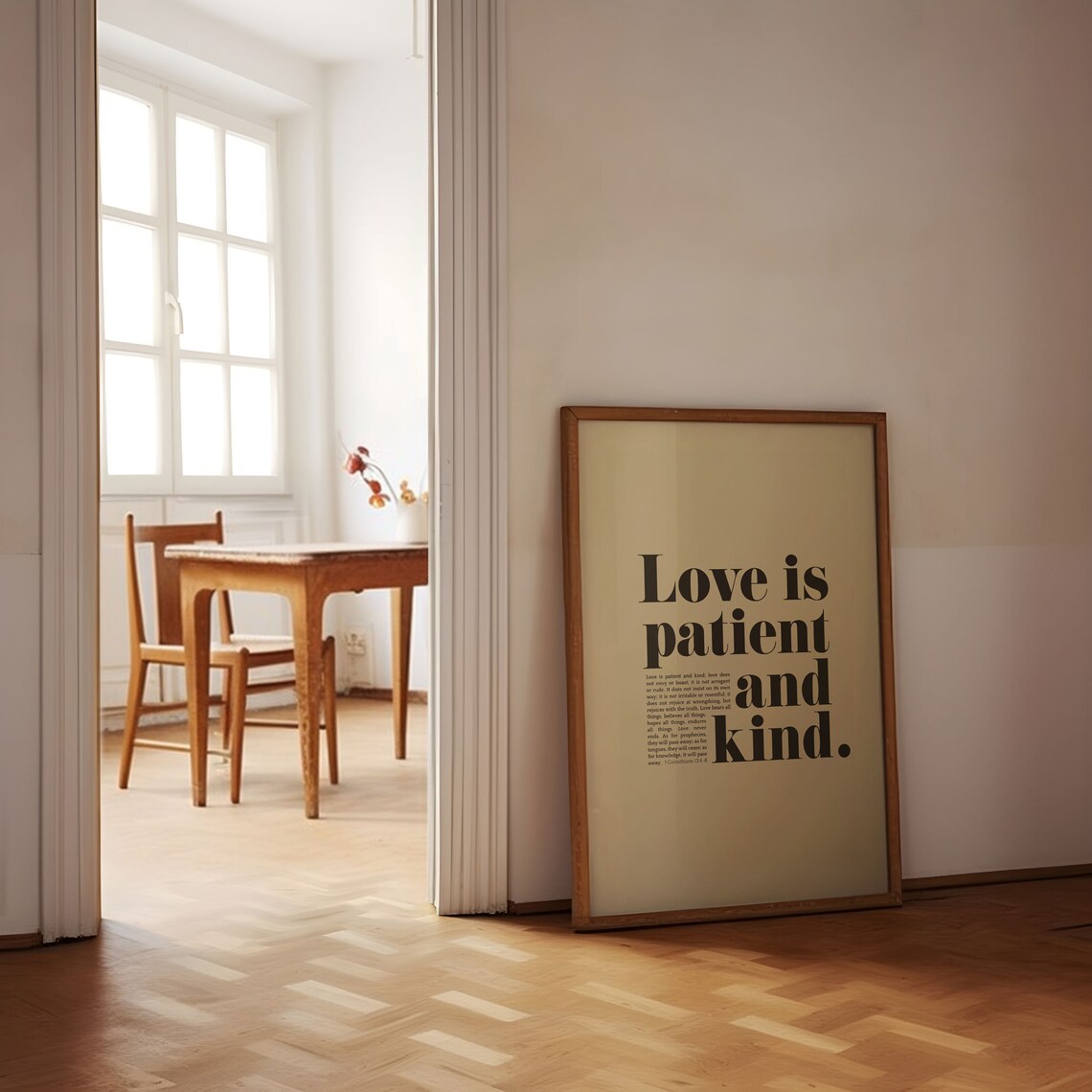 1 Corinthians 13 Bible Verse Art Print, Faith Decor - Image 3