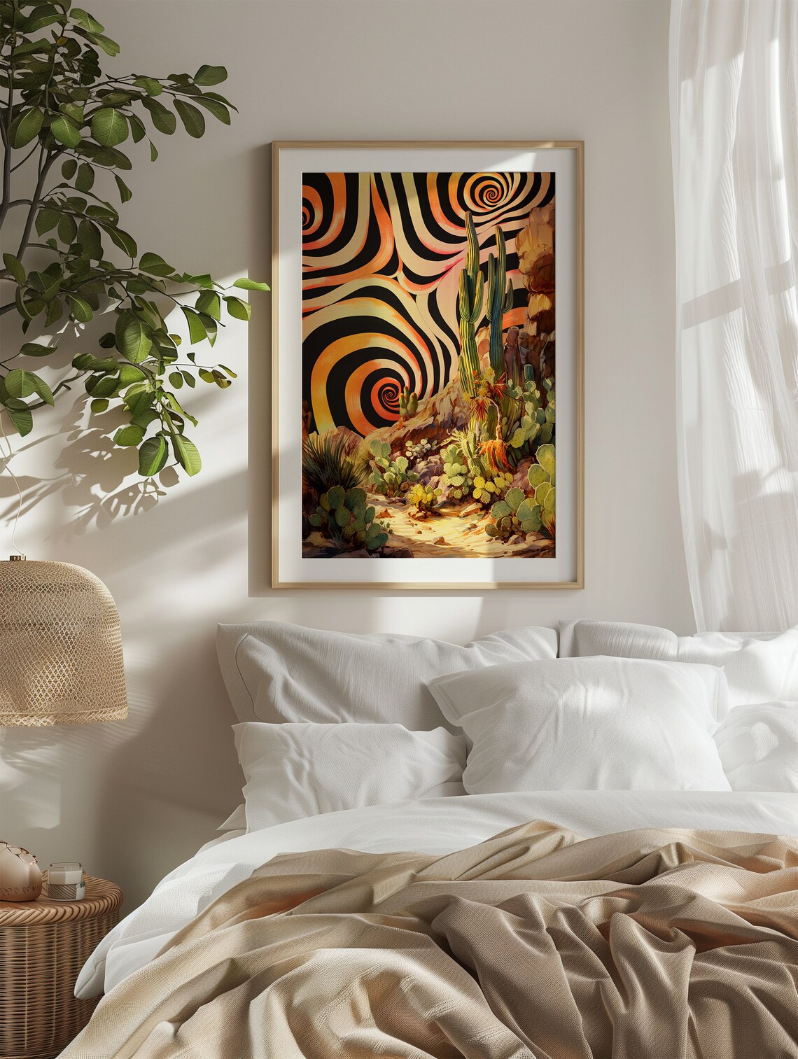 Trippy Desert Psychedelic Vintage Art Print - Image 2