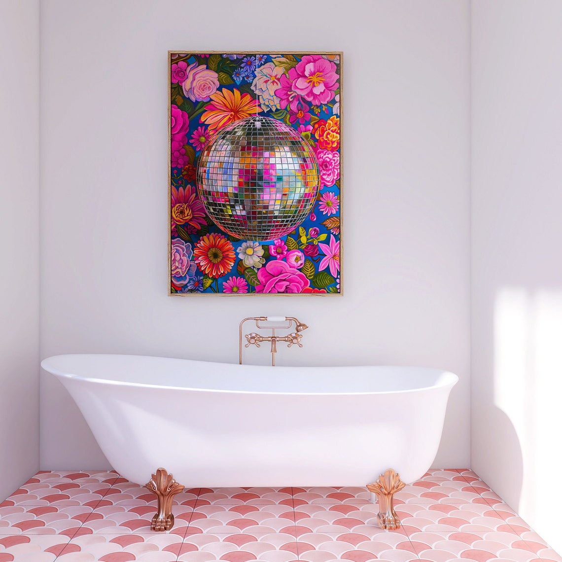Disco Ball Maximalist Oil Painting, Art Print - Image 4