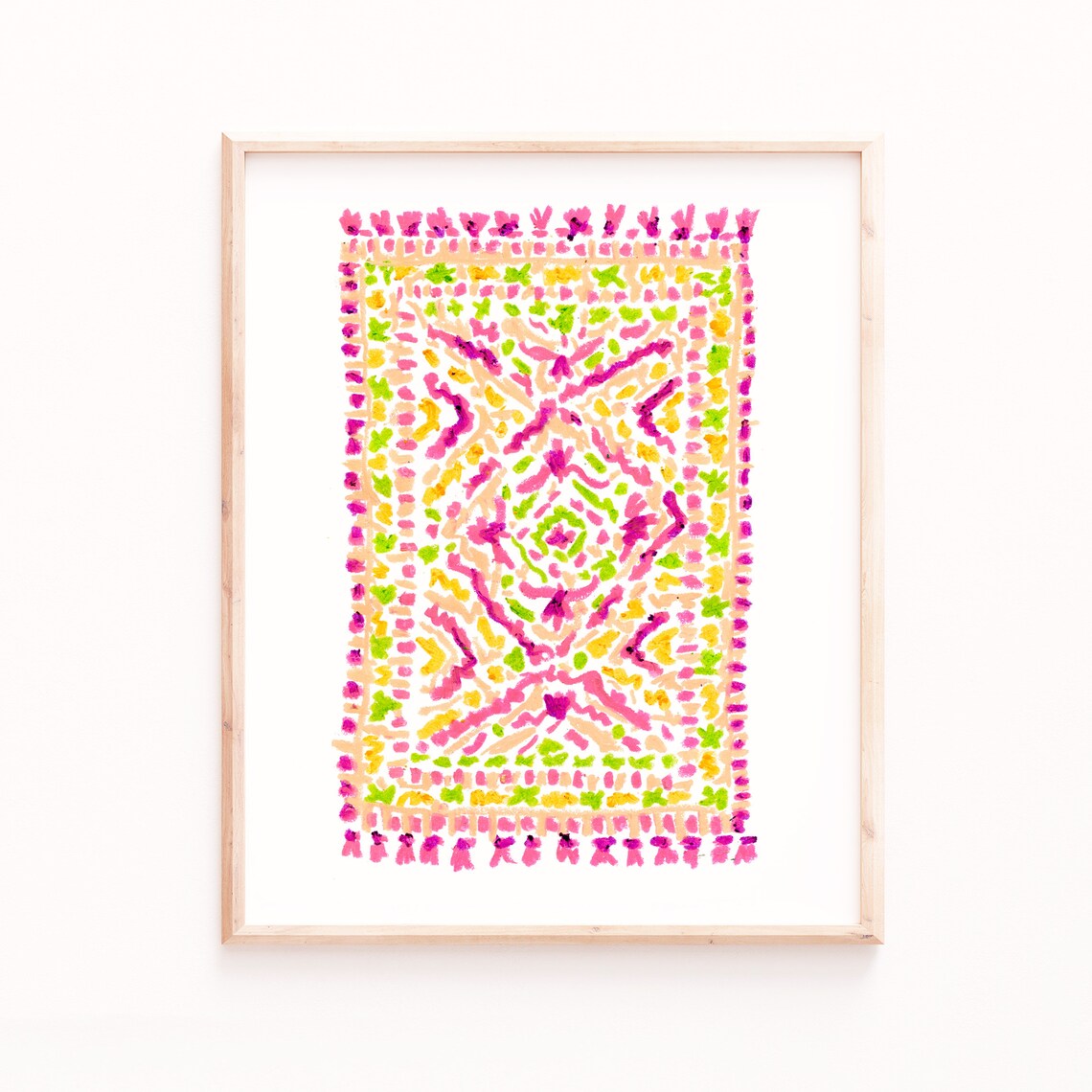 Rug Print Modern Art Print, Colorful Abstract Decor - Image 2