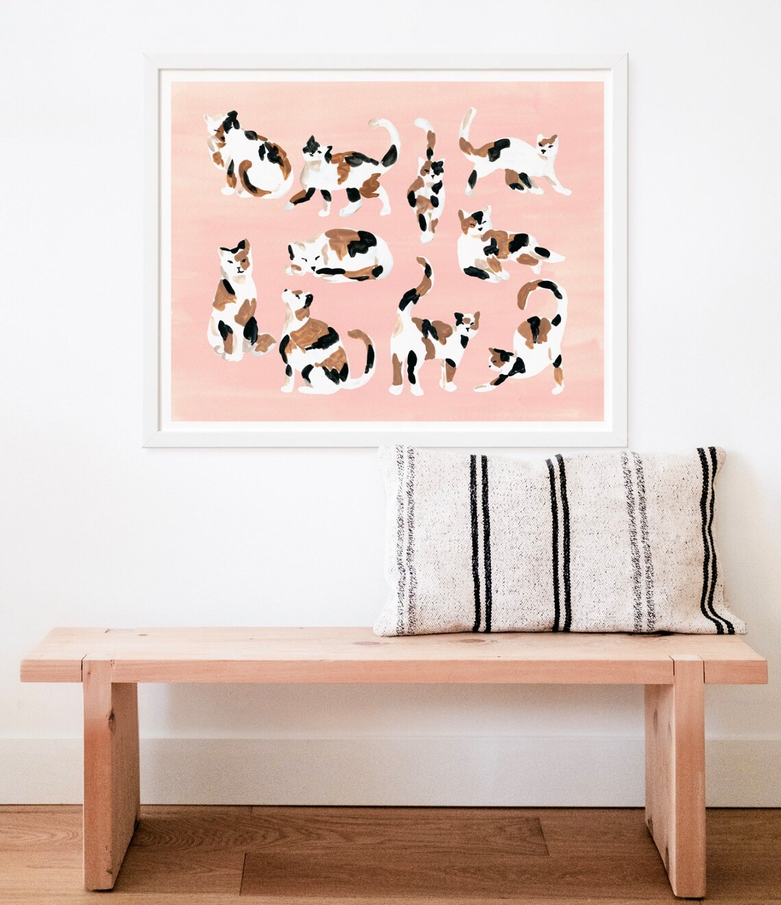 Calico Cat Art Print, Fun Cat Illustration - Image 3
