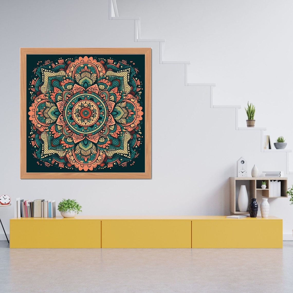 Mandala Indian Art Meditation Wall Art Spiritual Decoration Print Art Relaxing Yoga Esoteric Wall Print - Image 3