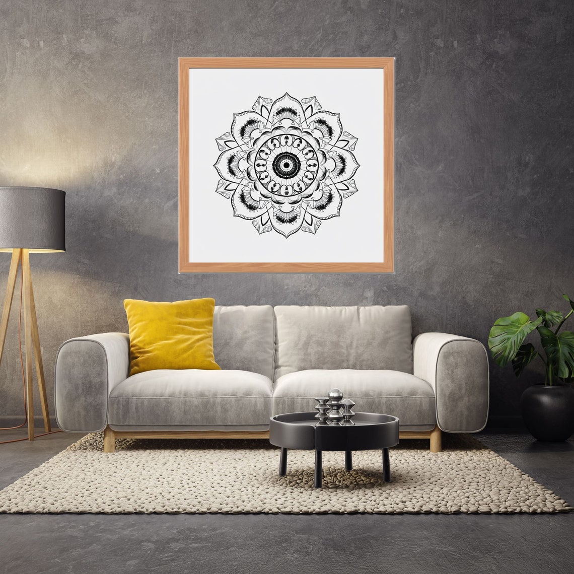 Mandala Indian Art Meditation Wall Art Spiritual Decoration Print Art Relaxing Yoga Esoteric Wall Print - Image 2