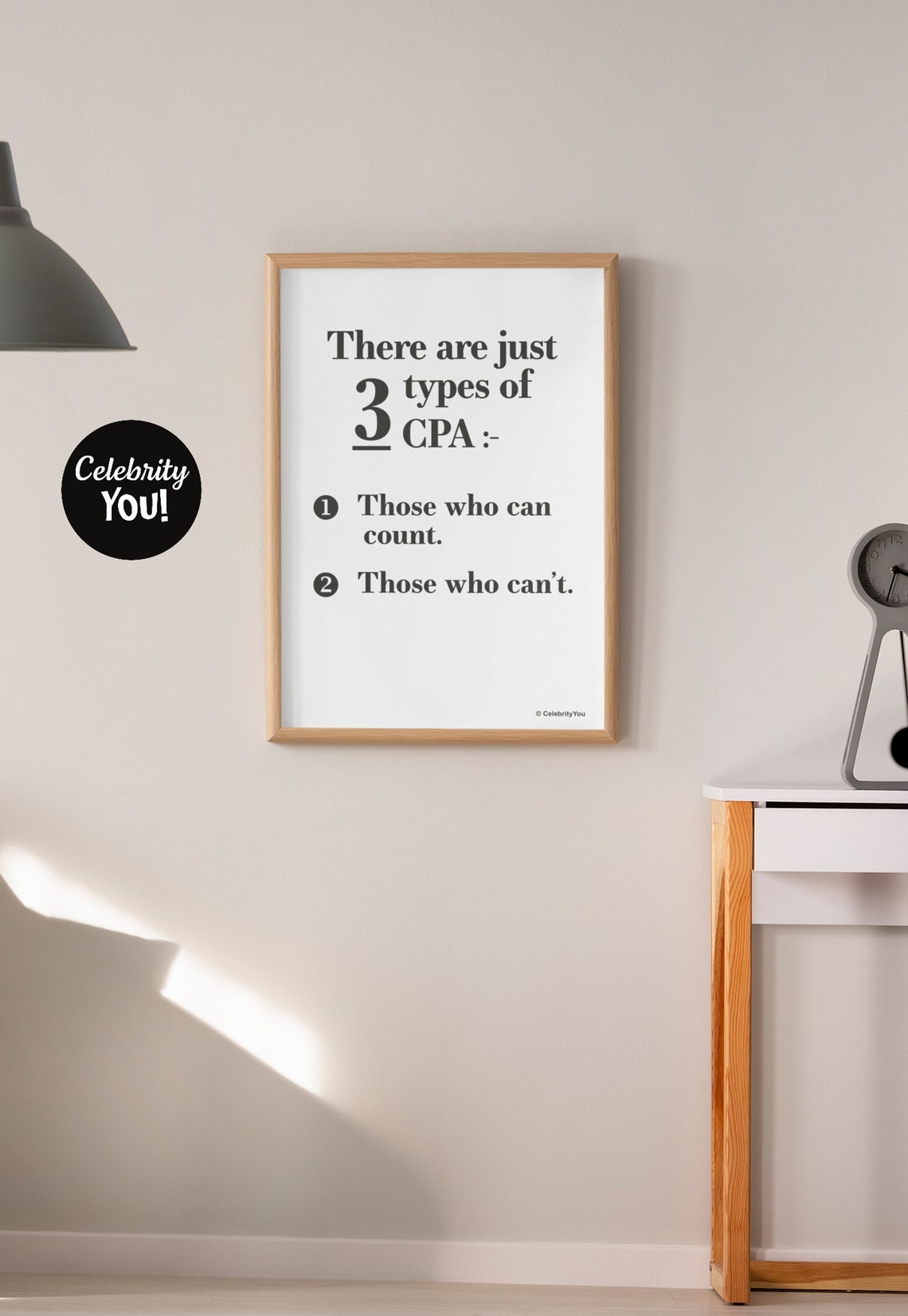 Three Types Of CPA Funny Accountant Exam Joke Office Decor Poster - Image 2