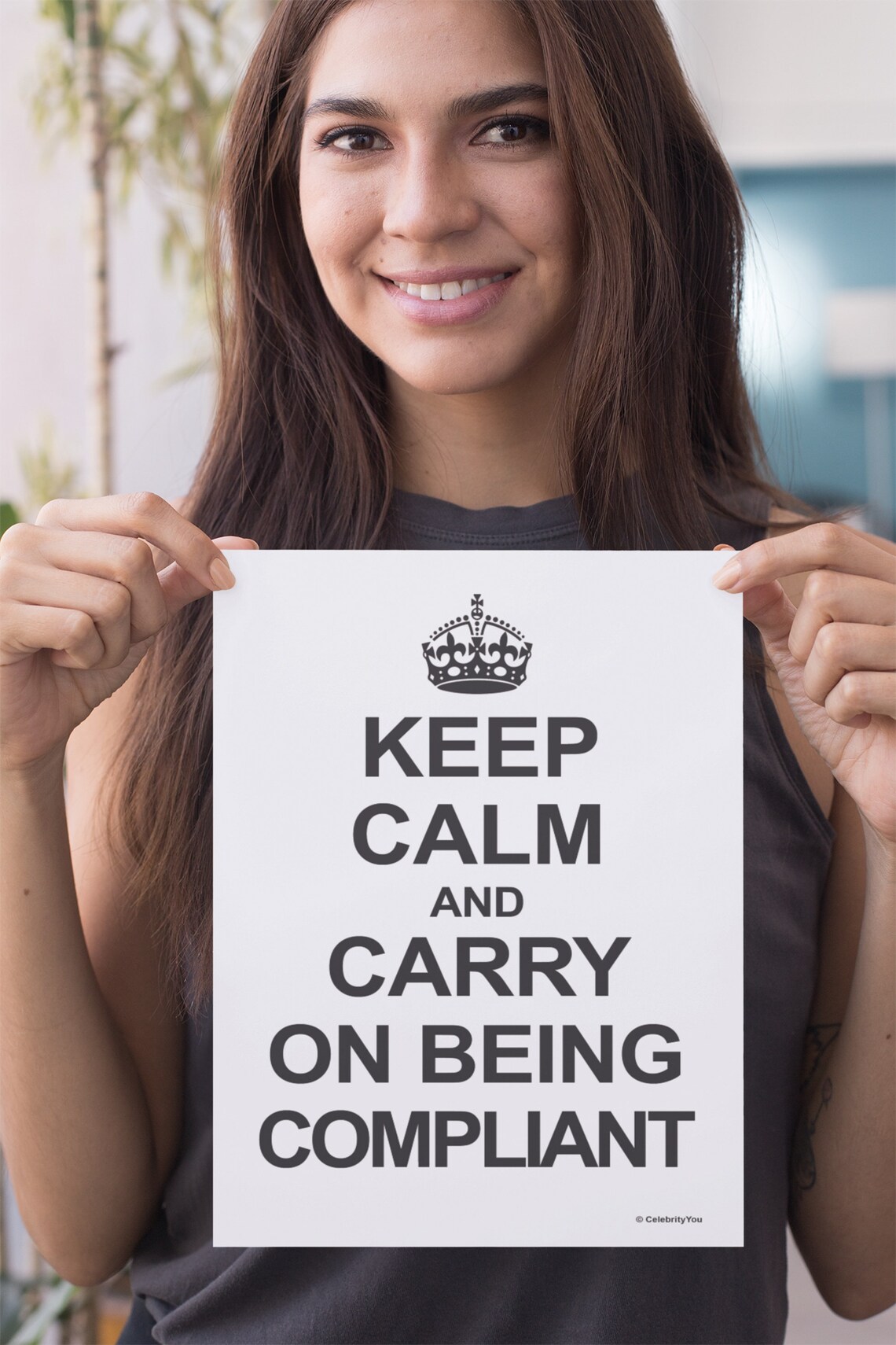 Compliance Keep Calm Office Decor Funny Art Print - Image 2