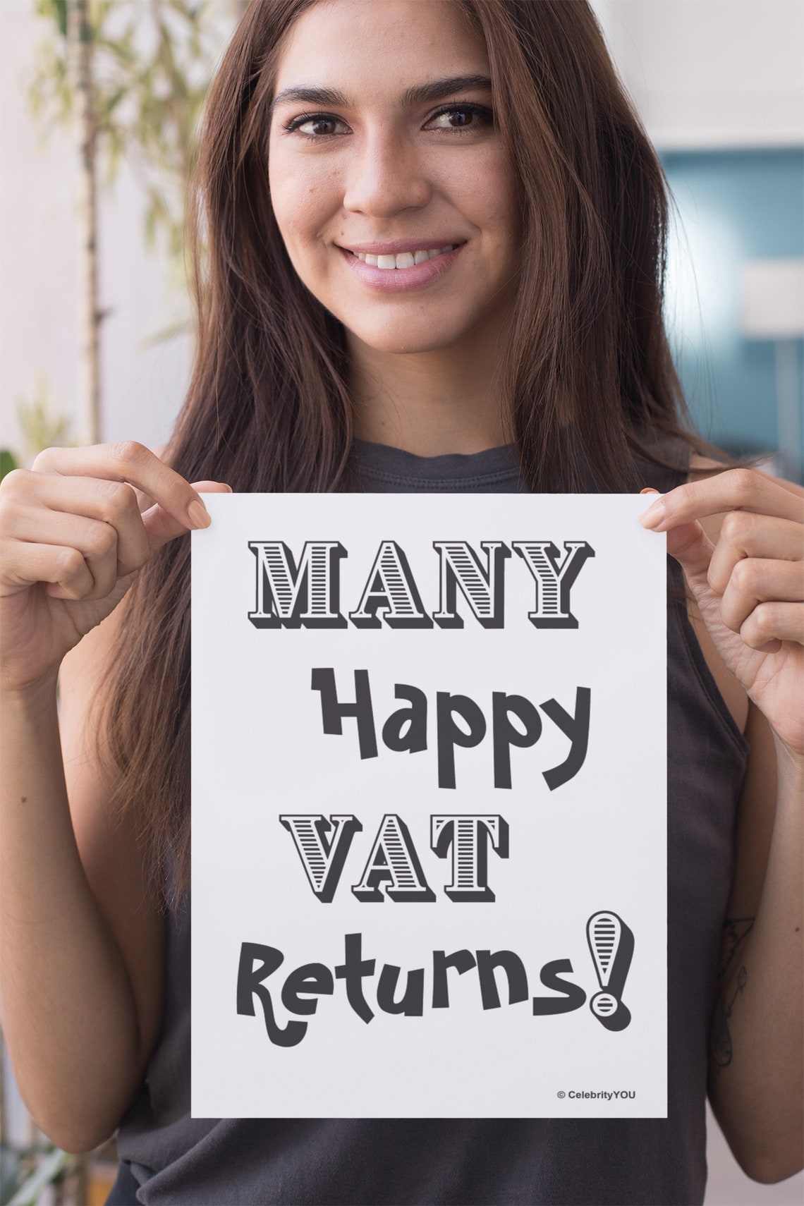 Many Happy VAT Returns Funny Tax Accountant Gift Office Poster - Image 3