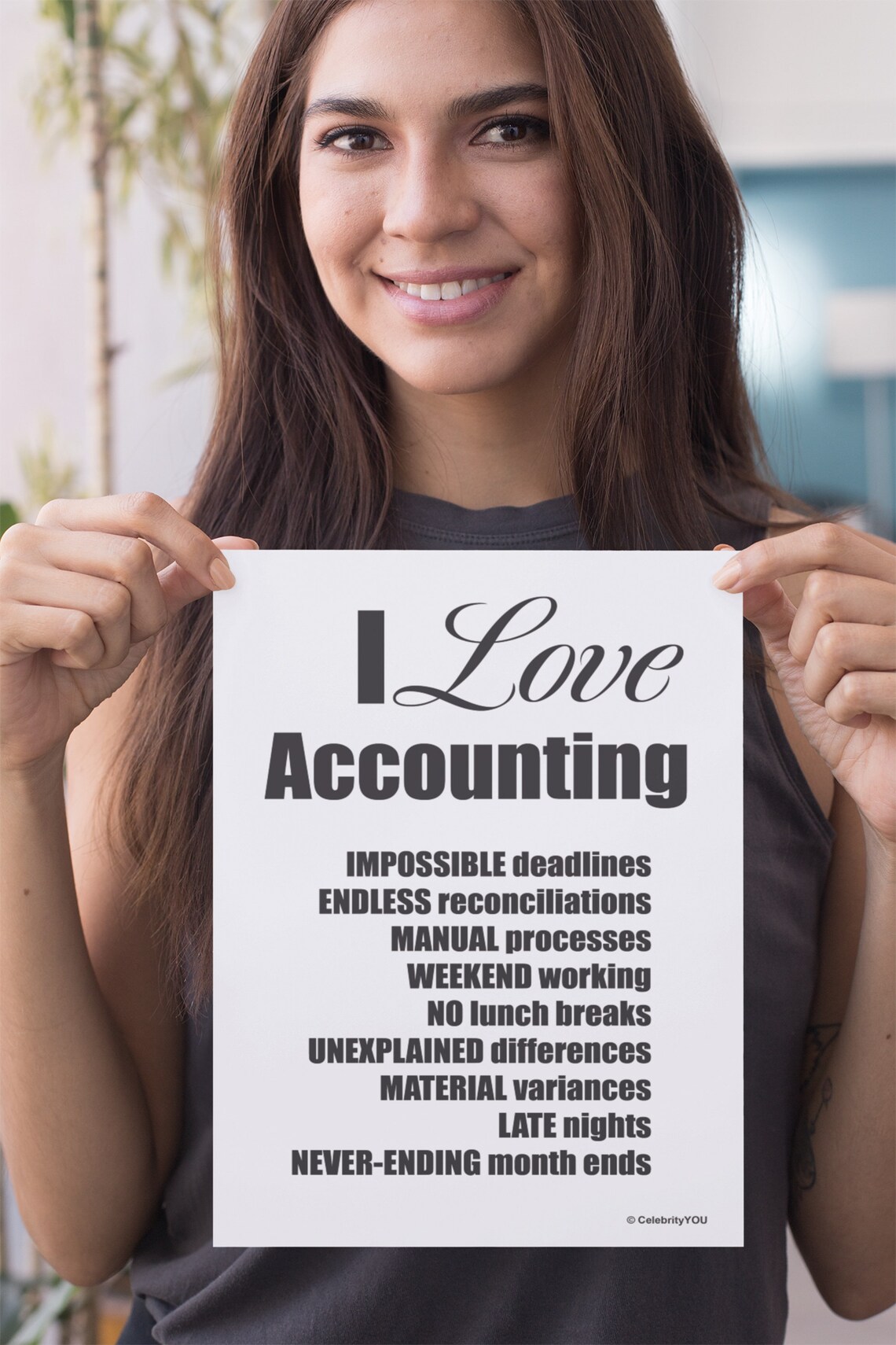 Reasons I Love Accounting Funny CPA Office Decor Print - Image 3