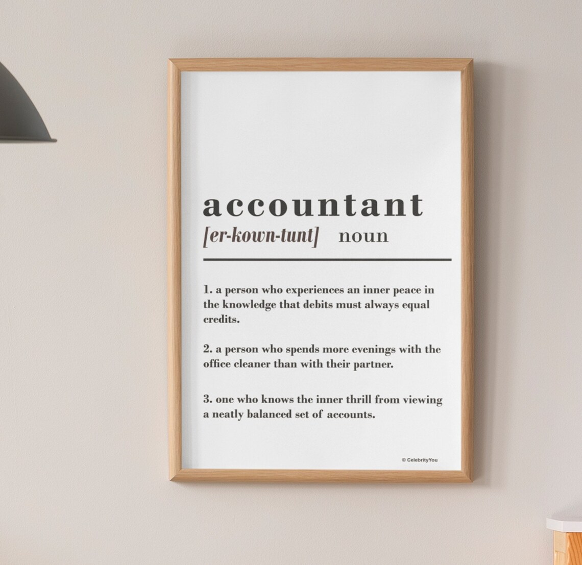 Funny Definition Of Accountant, Office Humor Art Print - Image 3