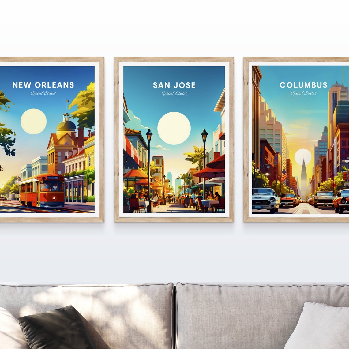 San Jose Sidewalk Cafe Bustling Dining Street Sunny Travel Poster - Image 4