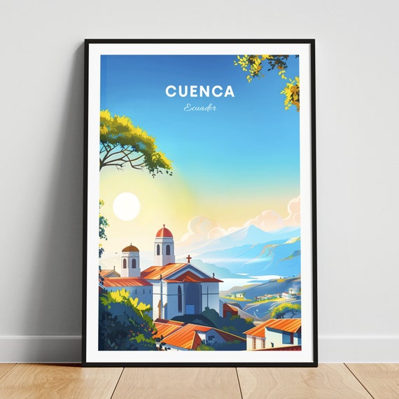 Cuenca Travel Print Ecuador Wall Art Cuenca Poster Azuay Poster Personalized Gift Poster Minimalist Poster Wedding Gift