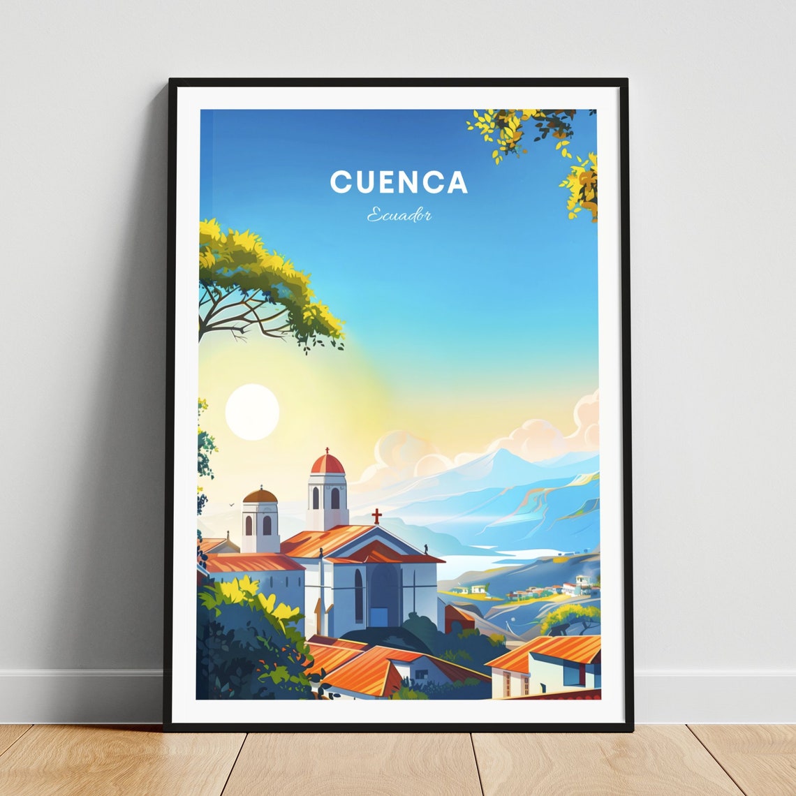Cuenca Travel Print Ecuador Wall Art Cuenca Poster Azuay Poster Personalized Gift Poster Minimalist Poster Wedding Gift
