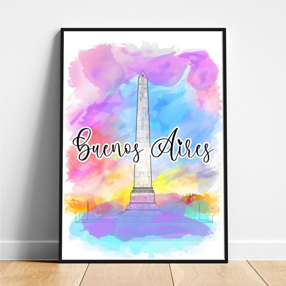 Buenos Aires Travel Print Argentina Travel Poster Buenos Aires Poster Buenos Aires Argentina Poster Modern Poster