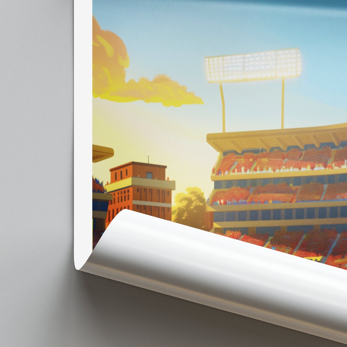 Madison Football Stadium Poster: Red-Clad Fans on Game Day in Stands - Image 2