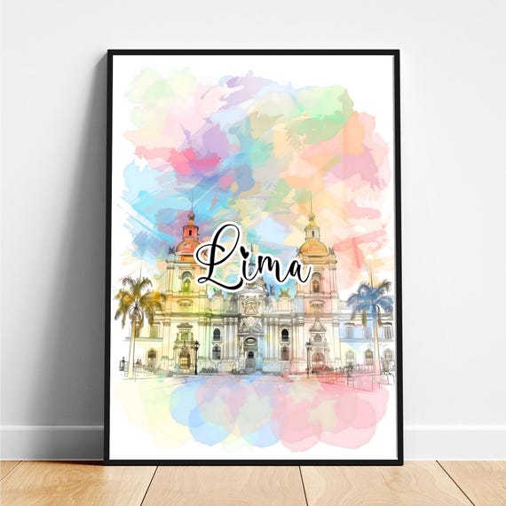 Lima Travel Print Peru Travel Poster Lima Poster Lima Peru Poster Modern Poster