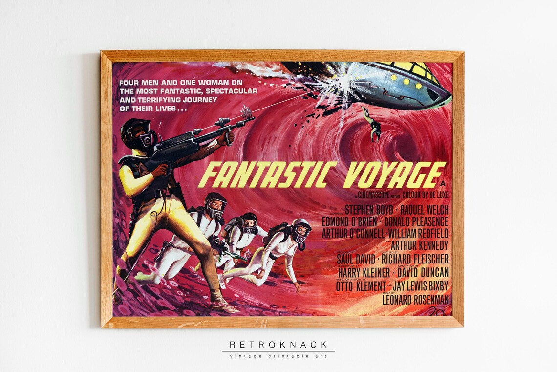 Fantastic Voyage Sci Fi Adventure Raquel Welch Classic Movie Poster - Image 3