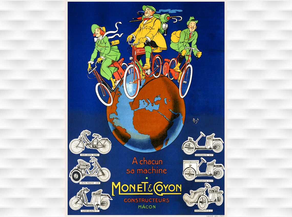 Monet Coyon Cycling Poster