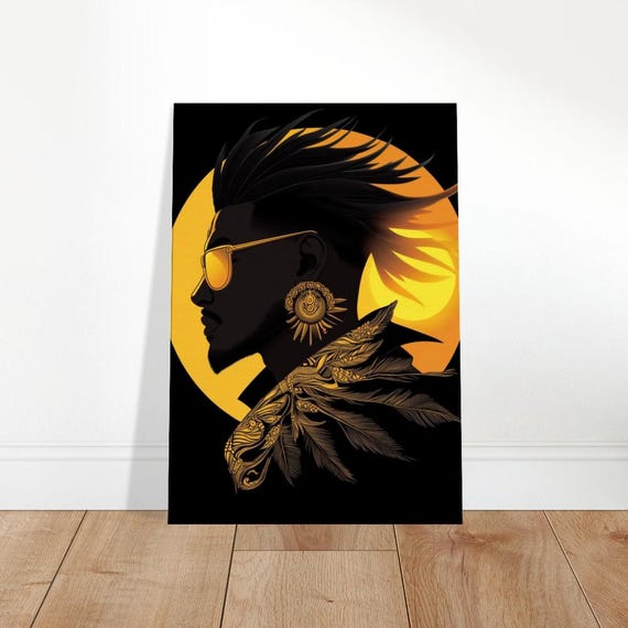 Golden Sunset Man Canvas Art Bold Modern Decor The Contemporary Collection