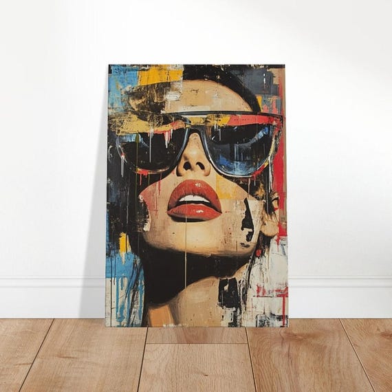 Abstract Woman Canvas Art Glam Pop Decor