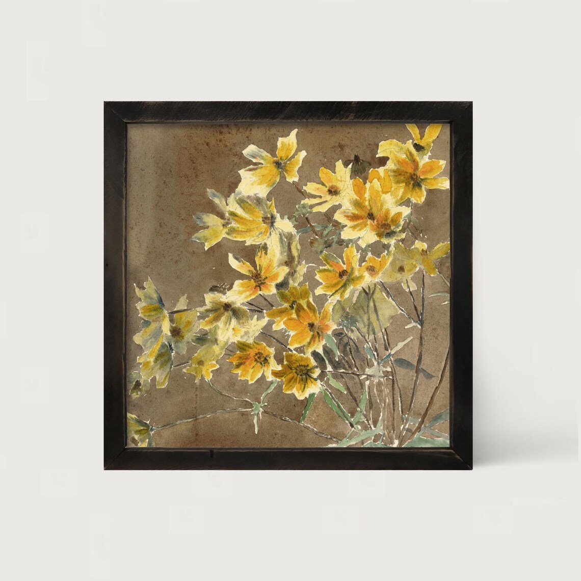 Blooming Flowers Botanical Art Print, Spring Yellow - Image 4
