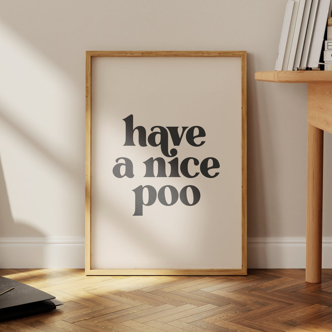 Have a Nice Poo Cheeky Funny Black Typography Bathroom Poster - Image 4