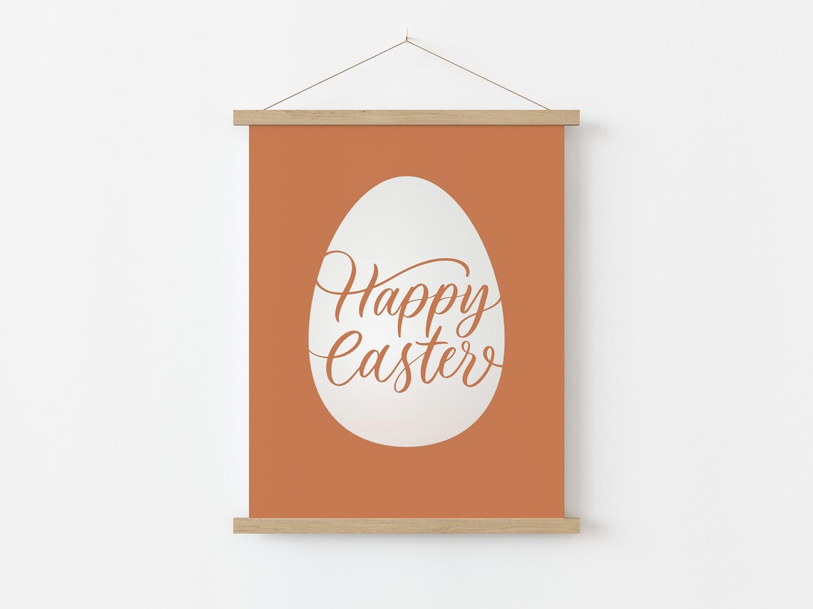 Happy Easter Print, Modern Easter Decor - Image 2