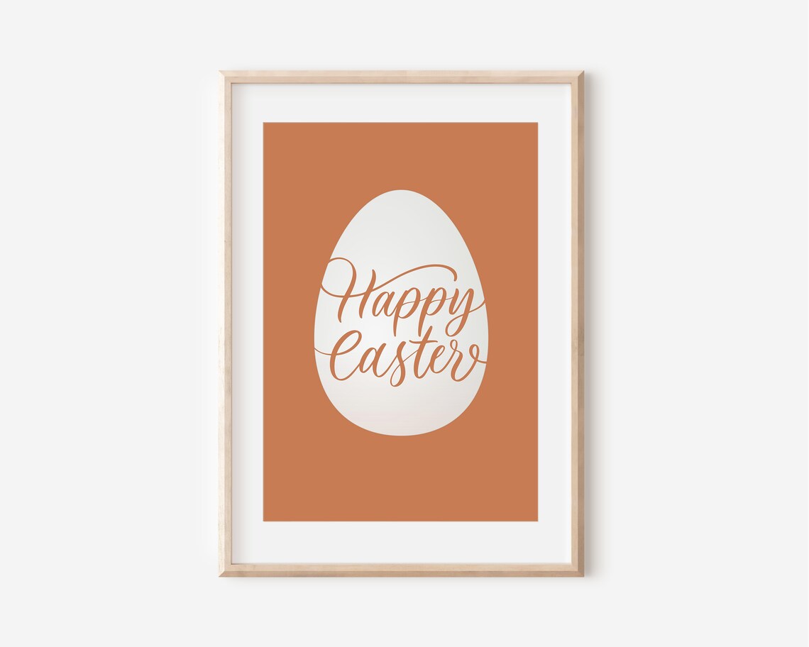 Happy Easter Print, Modern Easter Decor - Image 3
