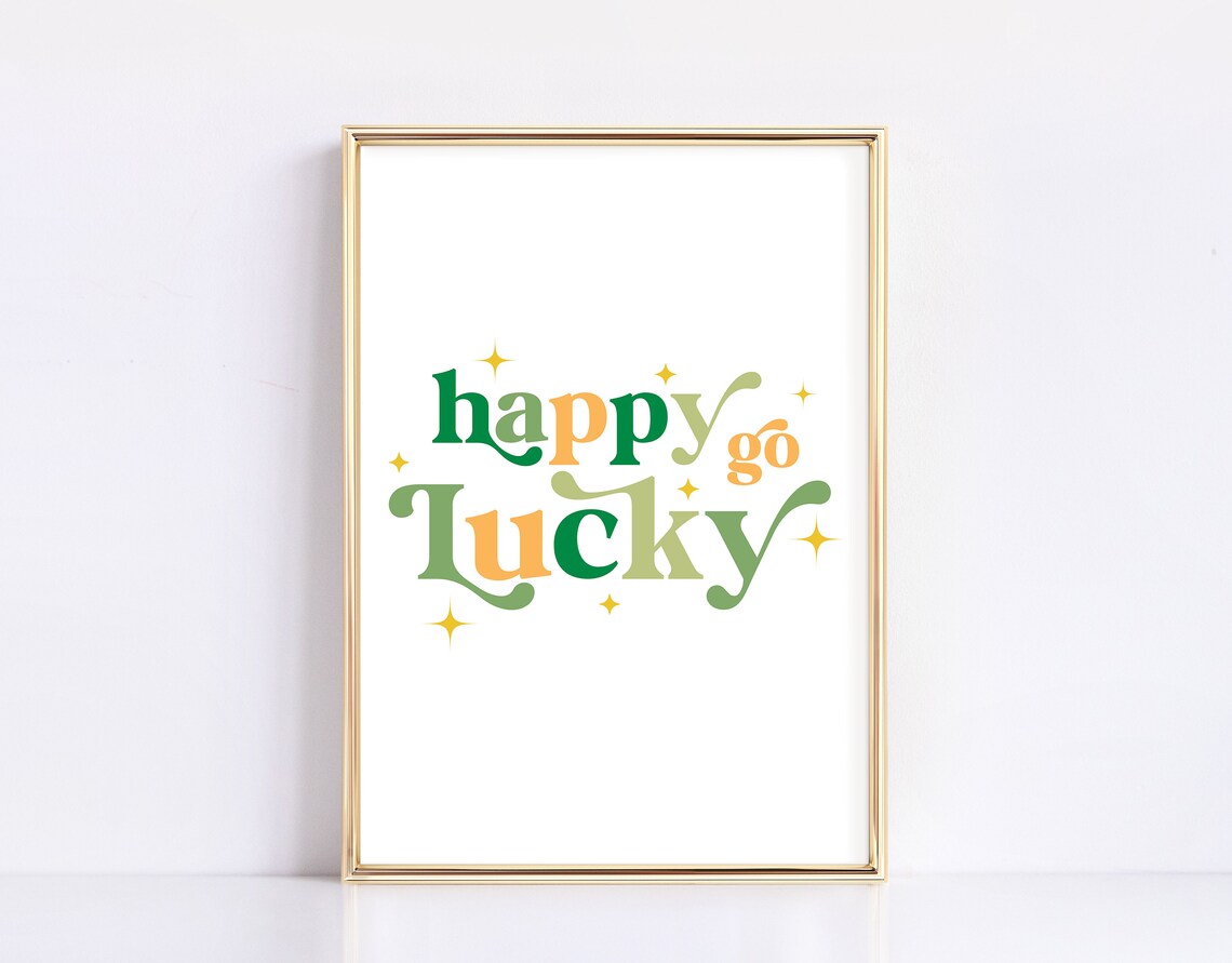 Happy Go Lucky St. Patrick's Day Wall Art Print - Image 5