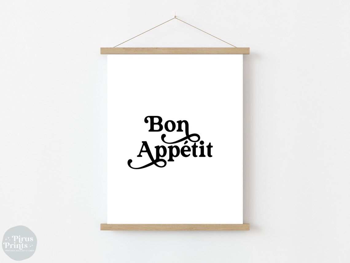 Bon Appetit Minimal Typography Kitchen Decor - Image 3