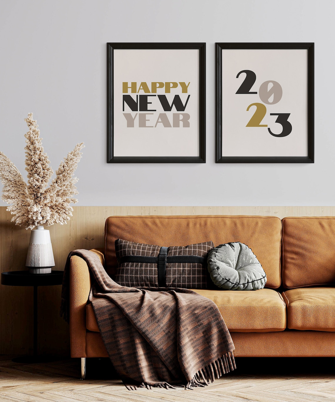 Retro New Year Art Deco Black And Gold Wall Art Print - Image 4