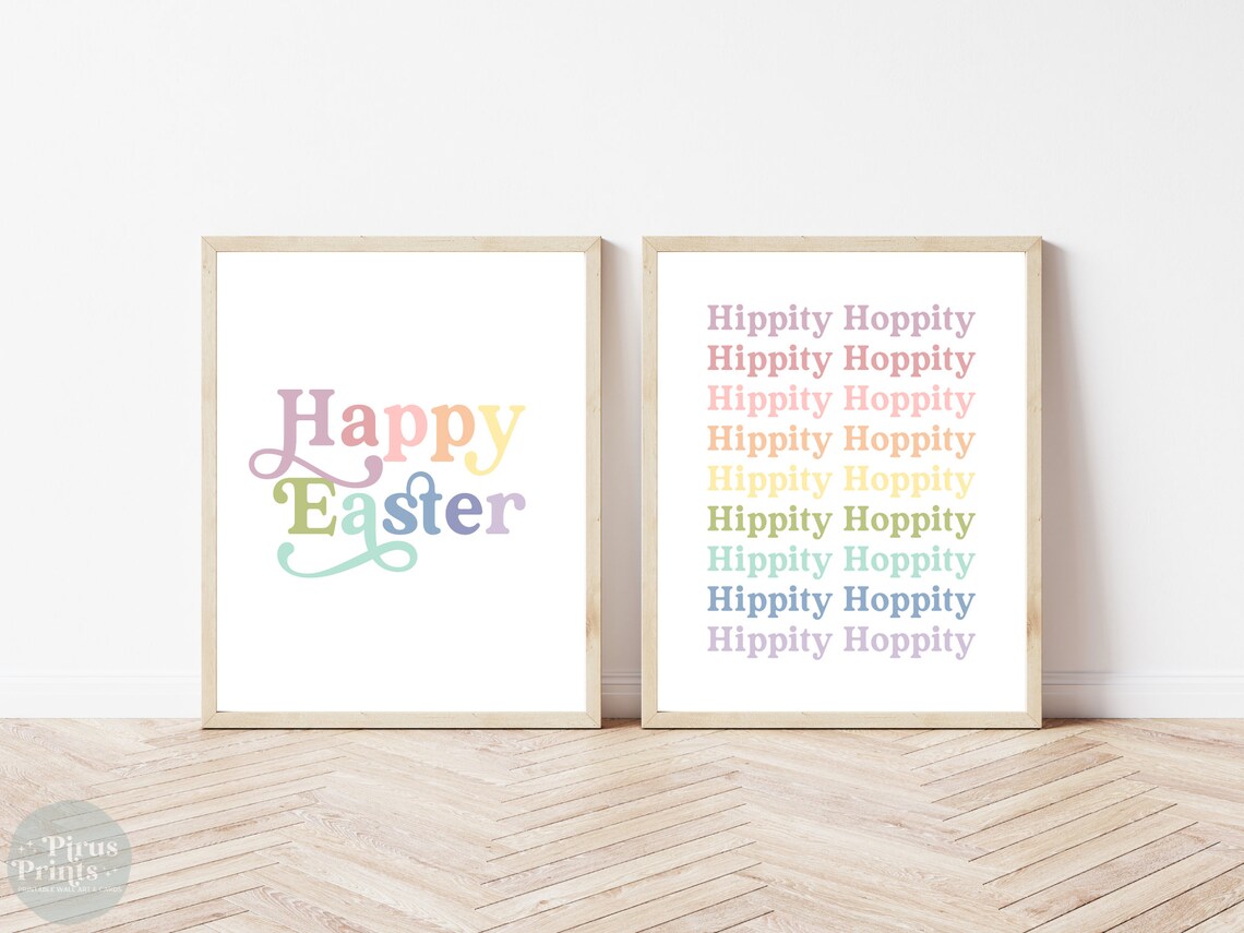 Hippity Hoppity Easter Art Print, Pastel Decor - Image 2