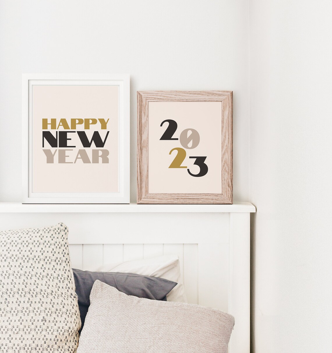 Retro New Year Art Deco Black And Gold Wall Art Print - Image 2