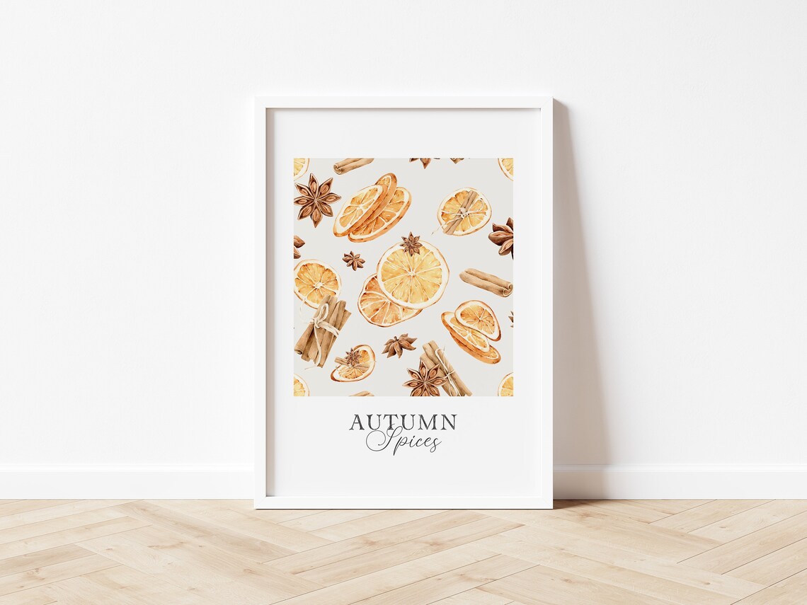 Autumn Spices Art Print, Fall Thanksgiving Kitchen Decor - Image 4