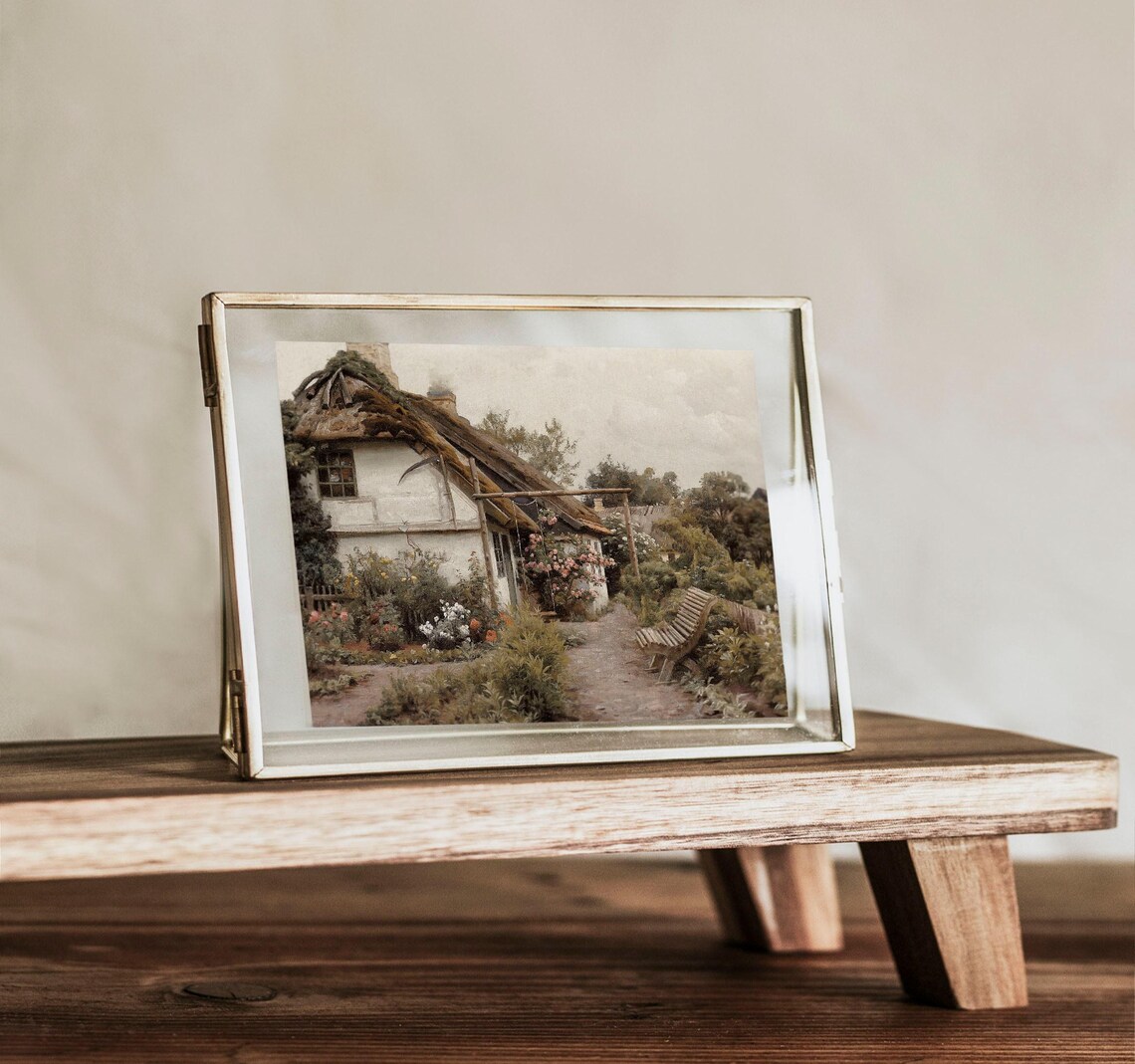 Cottage Rose Garden, Vintage Farmhouse Art Print - Image 2