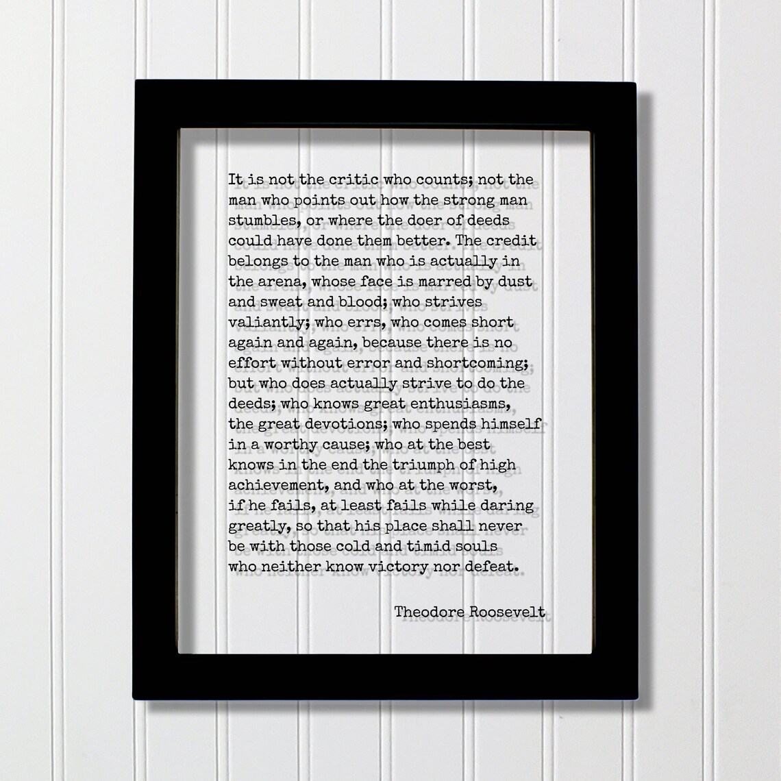 Theodore Roosevelt In The Arena Quote Art Print