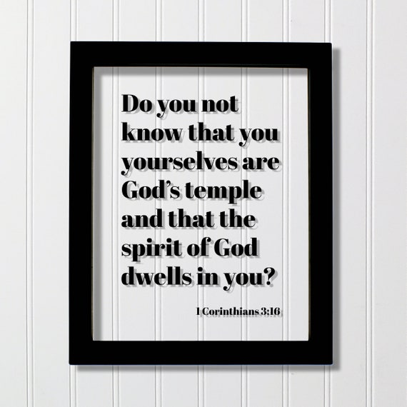 1 Corinthians 3:16 Bible Verse Scripture Art Print