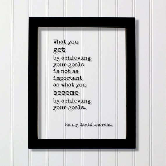 Henry David Thoreau Quote Art Print, Achievement