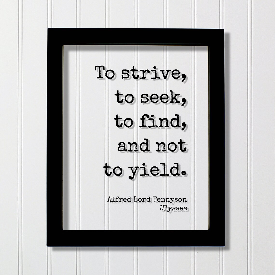 Alfred Lord Tennyson Ulysses Quote Poster