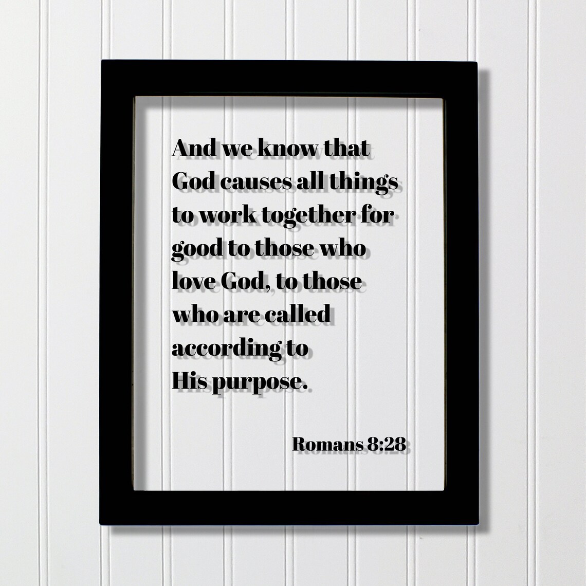 Romans 8:28 Scripture Quote, Christian Wall Art Print