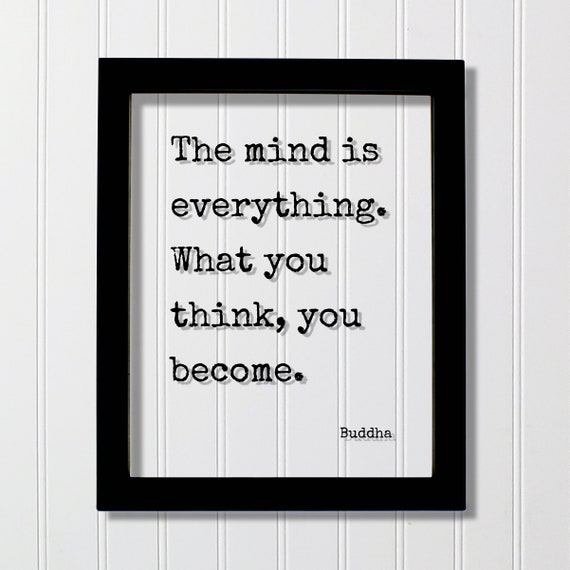 Buddha Floating Quote Art Print, Mindset Meditation