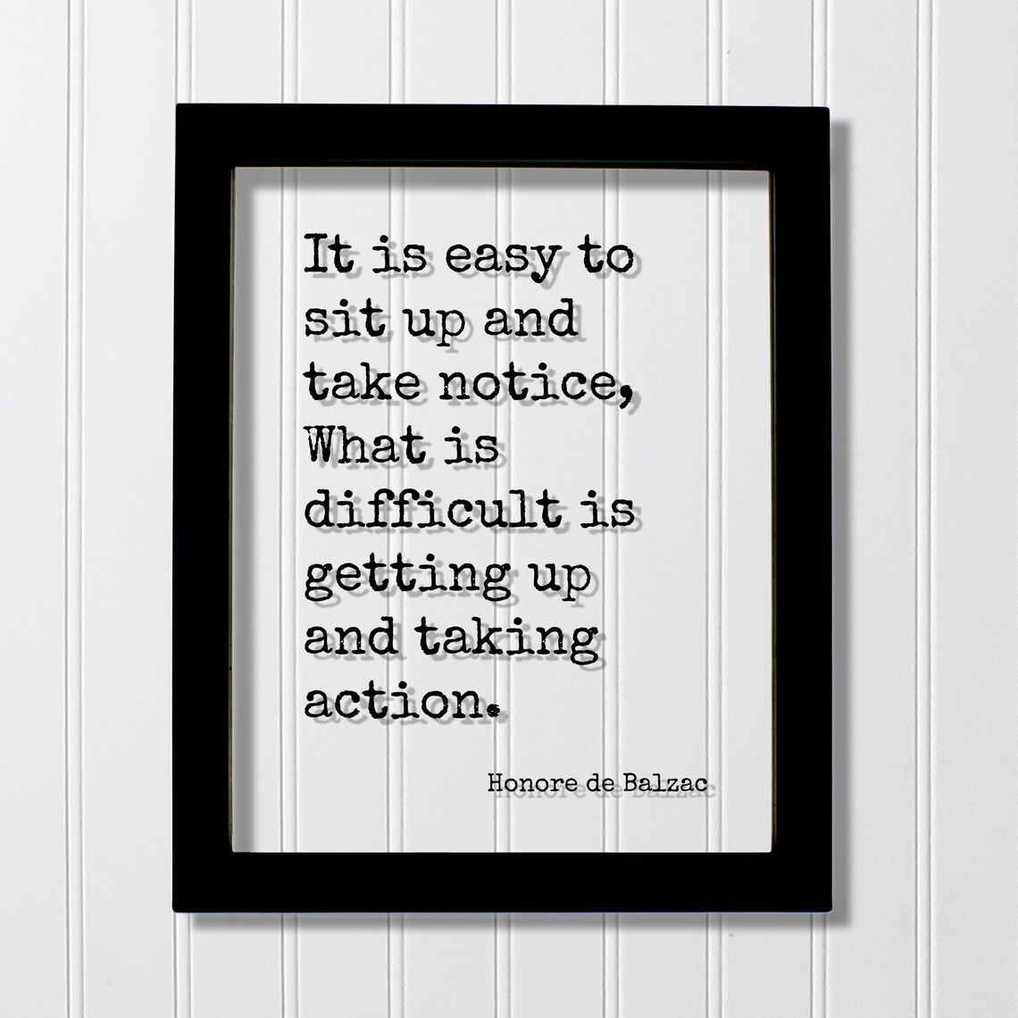 Honore De Balzac Quote Typography Art Print