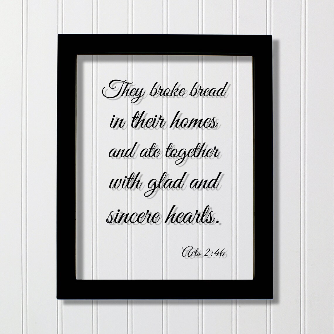 Acts 2:46 Scripture Art Print, Christian Home Decor