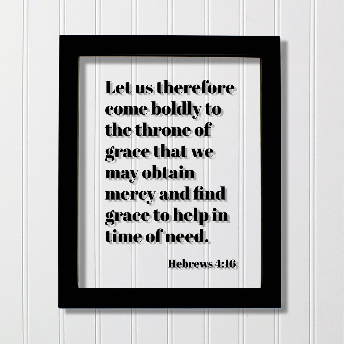 Hebrews 4:16 Verse Art Print, Bold Faith Quote