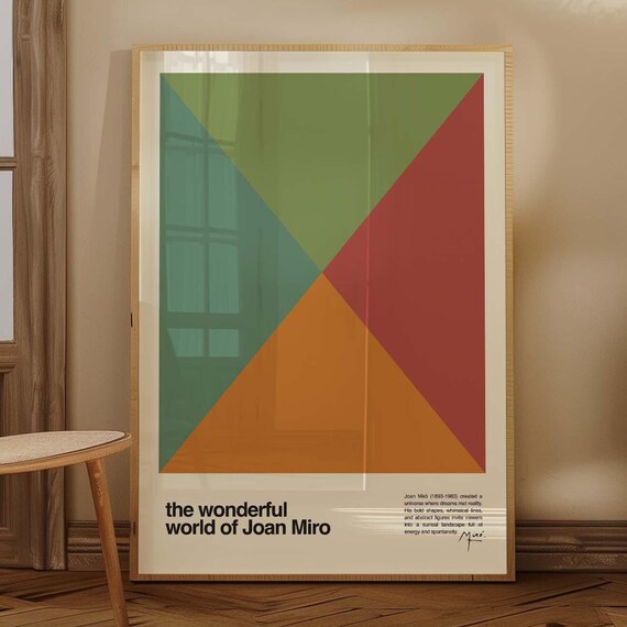 Exhibition Print Retro Wall Art Geometric Wall Art Earthy Tone Wall Art Large 20x30 Print Exhibition Poster Photo