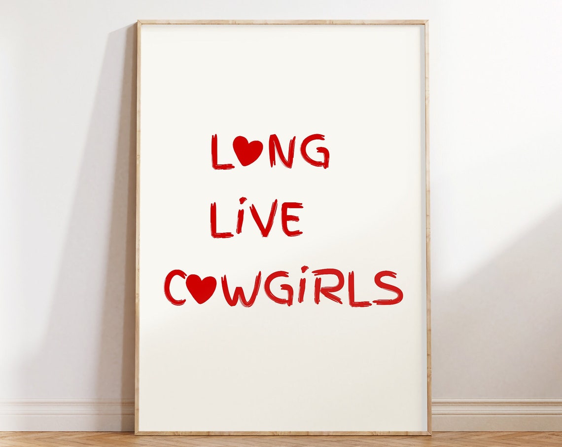 Long Live Cowgirls Print Trendy Cowgirl Poster Minimalist Western Wall Art Cowgirl Art Cowboy Quote Modern Wild West Decor - Image 5